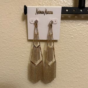 NWOT Neiman Marcus Gold Statement Earrings